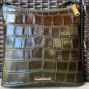 NWT HTF Brahmin Katie MATCHA GREEN BAIZE Crossbody
